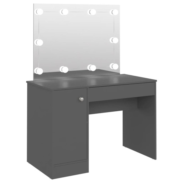 Stolik do makijażu Szary MDF vidaXL 493202