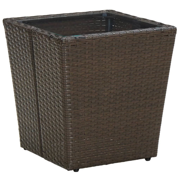 Stolik herbaciany Brąz Technorattan vidaXL 406773