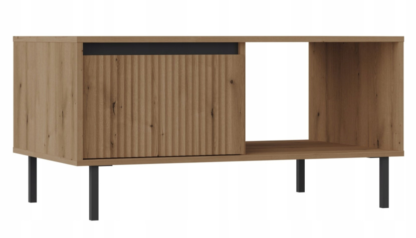 Stolik Kawowy 100 cm SALON ŁAWA Półka RYFLE DĄB EVOKE OSAKA 349756
