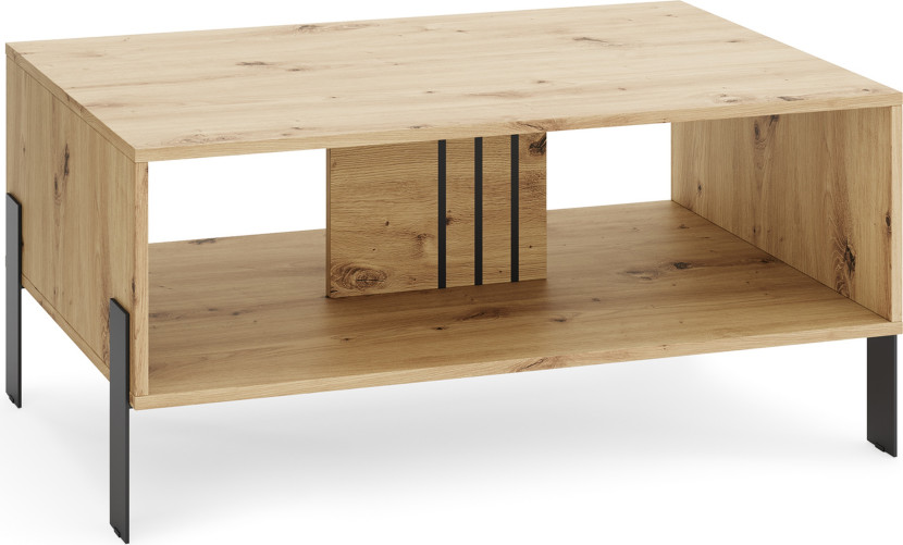 Stolik kawowy 100 cm z półką do salonu NUVIO dąb artisan 996276
