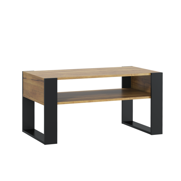 Stolik Kawowy 100cm ONE FURNITURE - Laminat Dębowy & Czarny 202567