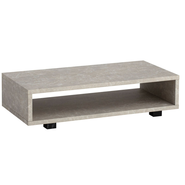 Stolik Kawowy 100x50x25 cm z Półką Nowoczesny Duży MDF do Salonu 710765