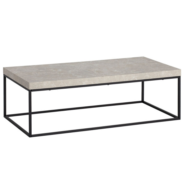 Stolik Kawowy 120x60 cm Metal Nogi Nowoczesny Duży Stół do Salonu 723899