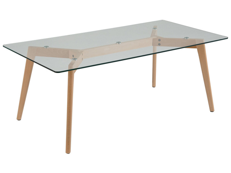 Stolik kawowy 120x60 cm szklany blat 63157