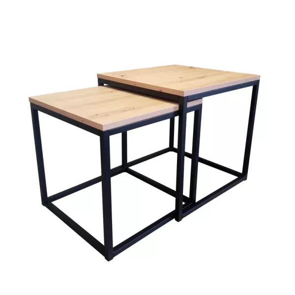 Stolik kawowy 2w1 CUBE dąb craft/czarny 147013