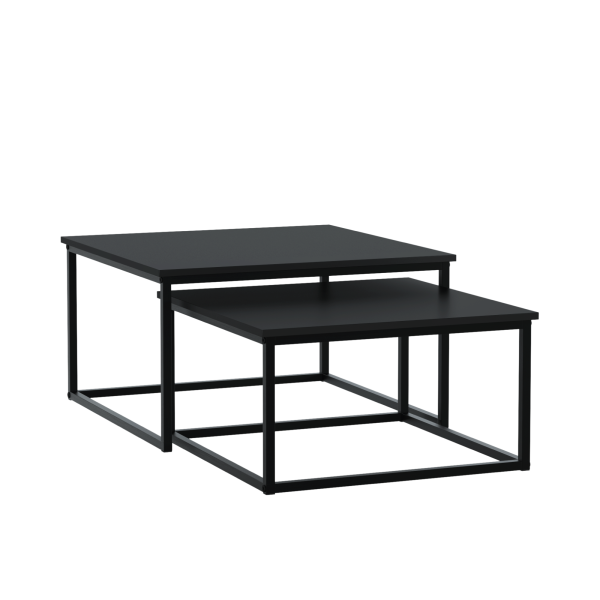 Stolik Kawowy 2w1 Loft ONE FURNITURE Laminat Czarny 202566