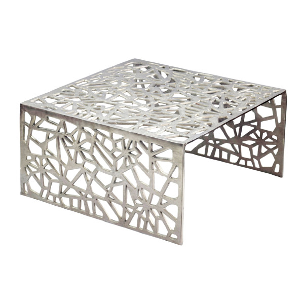 Stolik kawowy 60cm Aluminium Stolik pod sofę Alu Stolik do salonu Metal 965226
