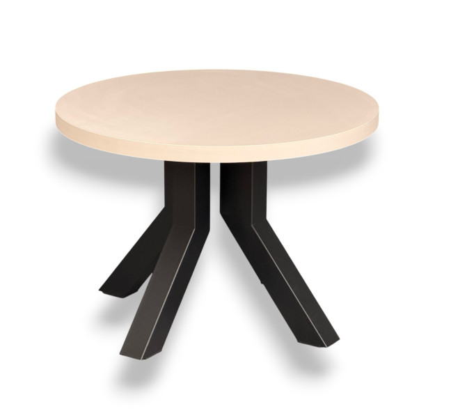 Stolik kawowy Ø75cm Kaszmir + Noga X Slim Czarna 1029801