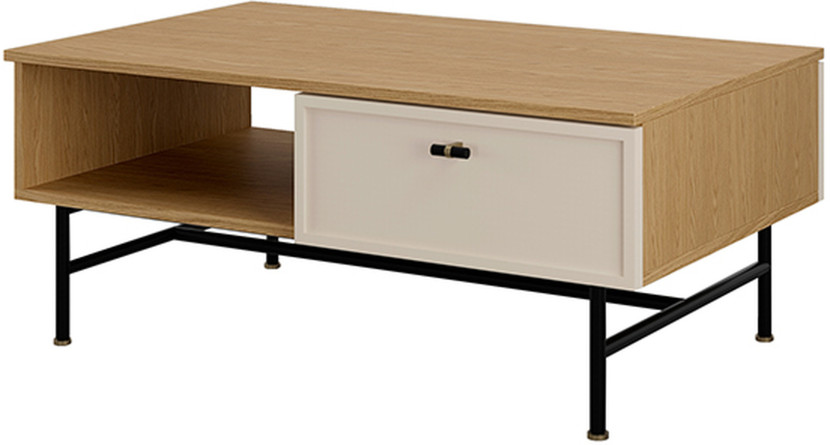 Stolik kawowy 90 cm z szufladą i półką EVORIA 1078505
