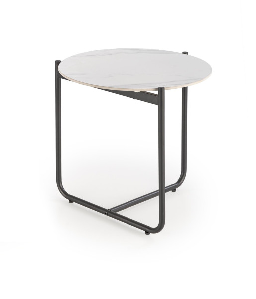 Stolik kawowy ACUNA S 50x50 biały marmur/czarna 874146