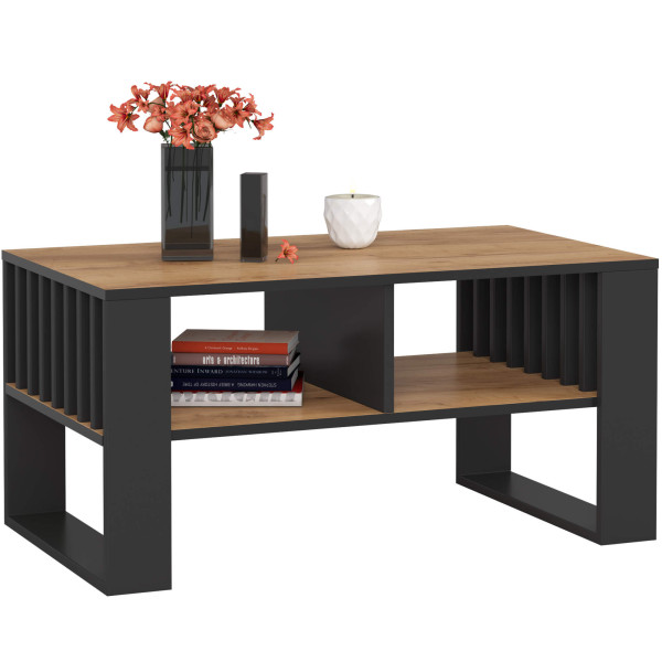 Stolik kawowy AKORD ROCKFORD Dąb Craft, Czarne nogi 608850