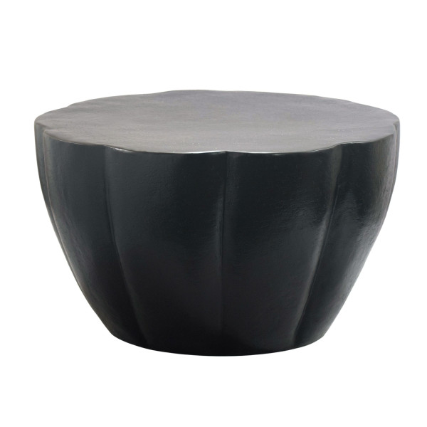 Stolik kawowy aluminiowy 60cm Okrągły stolik do salonu pod sofę Czarny 1078700
