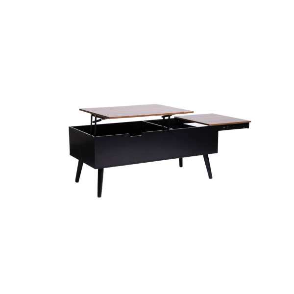 Stolik kawowy ANZABI z podnoszonym blatem brązowy 105x50,5x43,5 cm HOMLA 955594