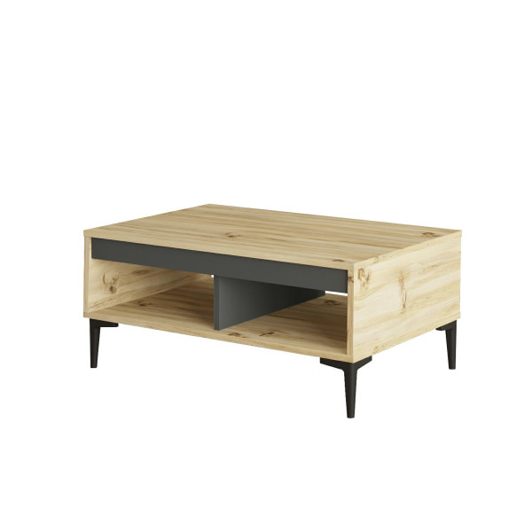 Stolik kawowy ARISTO 90 cm dąb antracyt loft do salonu i pokoju 636773