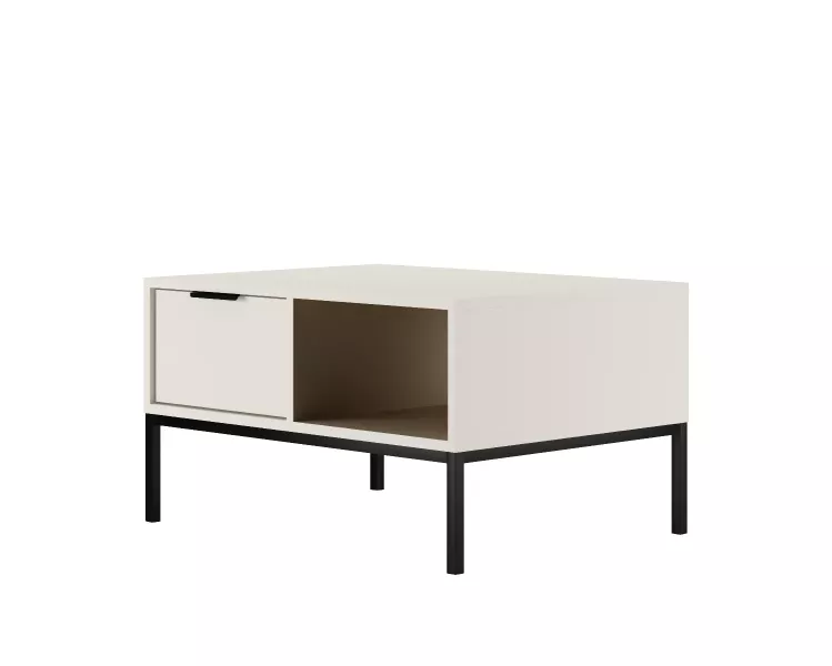 Stolik kawowy AUSTIN 80x60 biały/czarny 378982