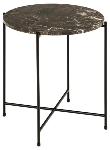 STOLIK KAWOWY Avila MRMUROWY wysoki okrągły 42cm brązowy 299536