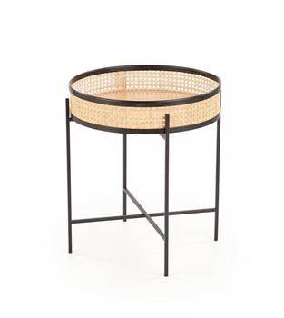 Stolik kawowy Balta czarny / rattan 181837