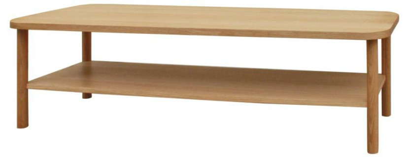 STOLIK KAWOWY Banbury 150x50cm Z FORNIRU I DREWNA 2 poziomy 280173