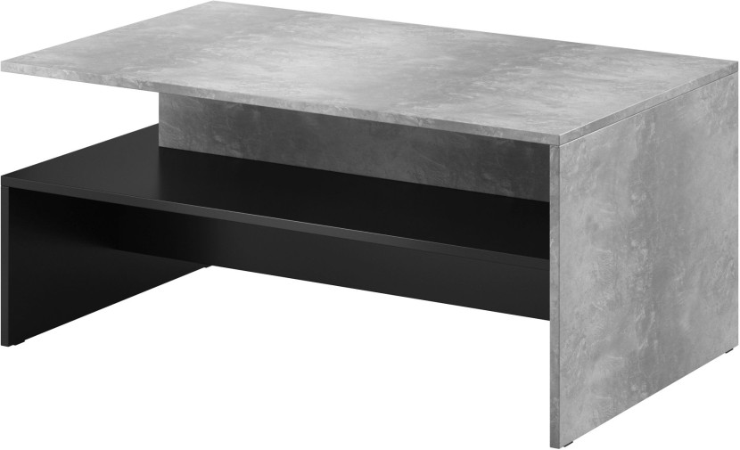 Stolik kawowy BAROS 100x60 jasny beton/czarny 185920