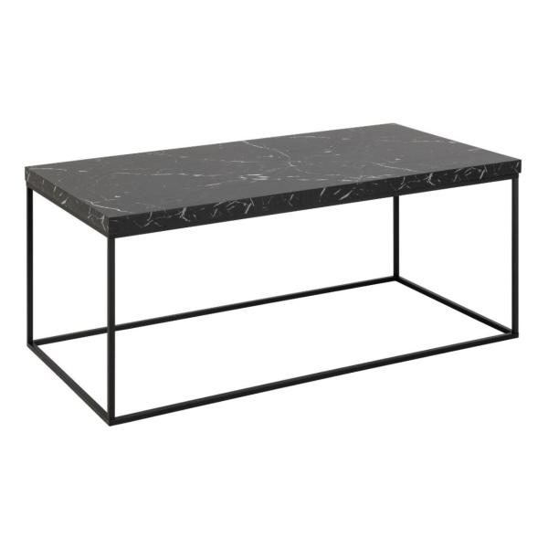 Stolik kawowy Barossa imitacja czarnego marmuru prostokątny 110 cm 859630