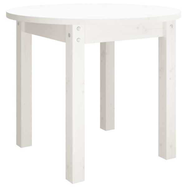 Stolik kawowy Biały Ø 55 x 45 cm Drewno sosnowe vidaXL 133681