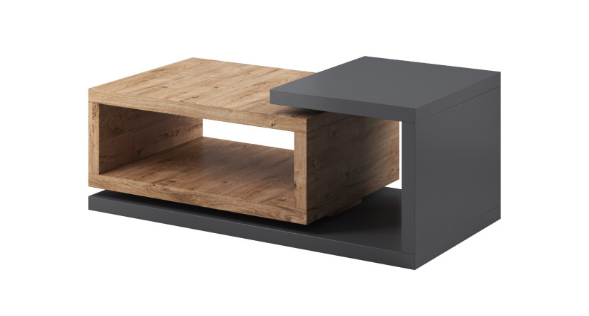 Stolik kawowy BOTA 120x60 antracyt/dąb ribbec 185926