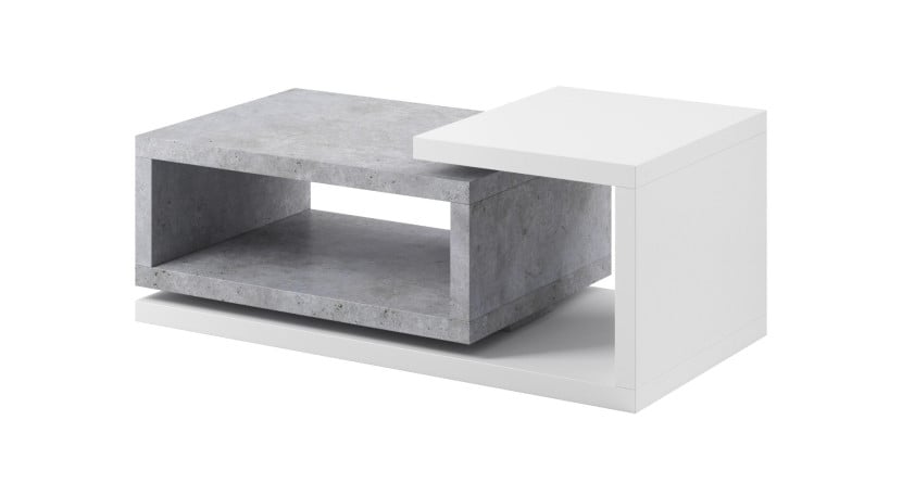 Stolik kawowy BOTA 120x60 biały/beton colorado 185923