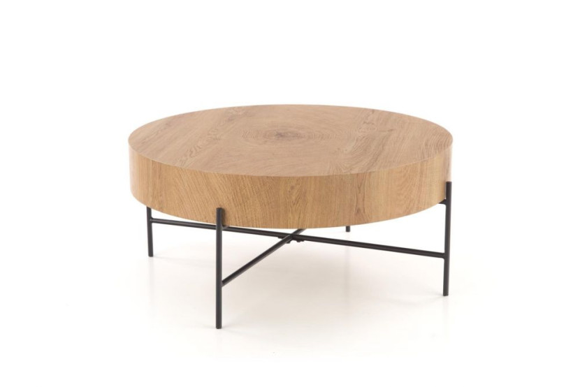 Stolik kawowy BROOKLYN 80x80 dąb/czarny 840798