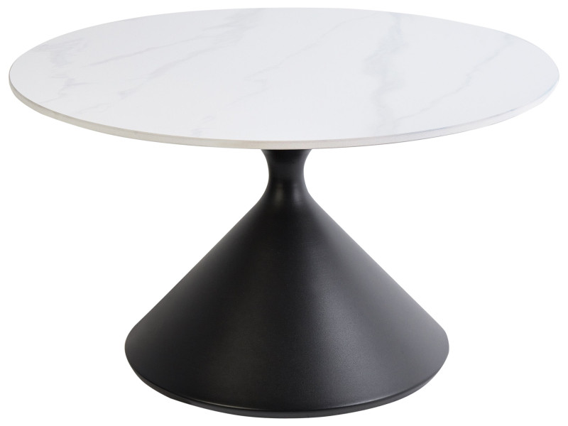 Stolik kawowy ceramiczny blat biały 602244