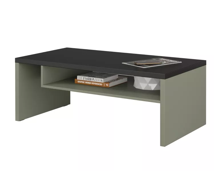 Stolik kawowy CROSS 120x60 zielony/czarny 685196