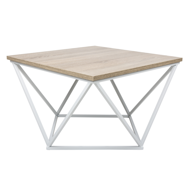 Stolik kawowy Curved 60 cm biały ciemny 86916