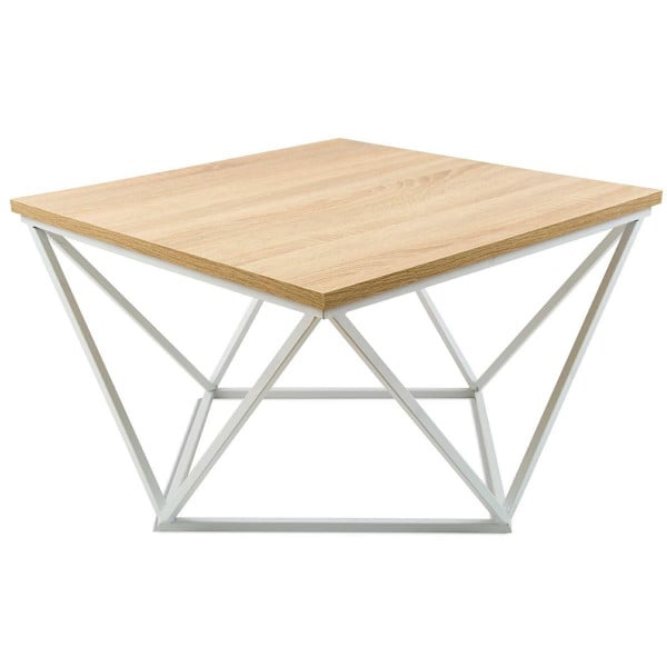 Stolik kawowy Curved 60 cm biały jasny 86903
