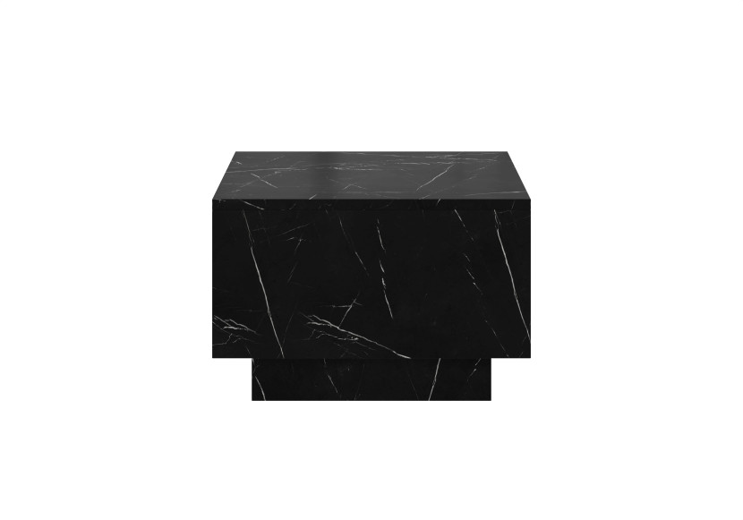 Stolik kawowy dekor czarny marmur 60x60 MOON z miejscem do przechowywania 260030