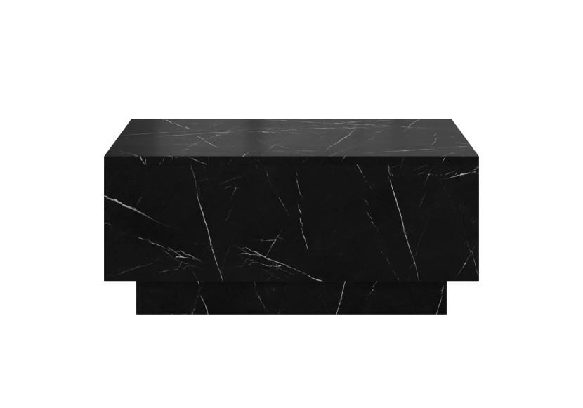 Stolik kawowy dekor czarny marmur 90x60 MOON z miejscem do przechowywania 260010