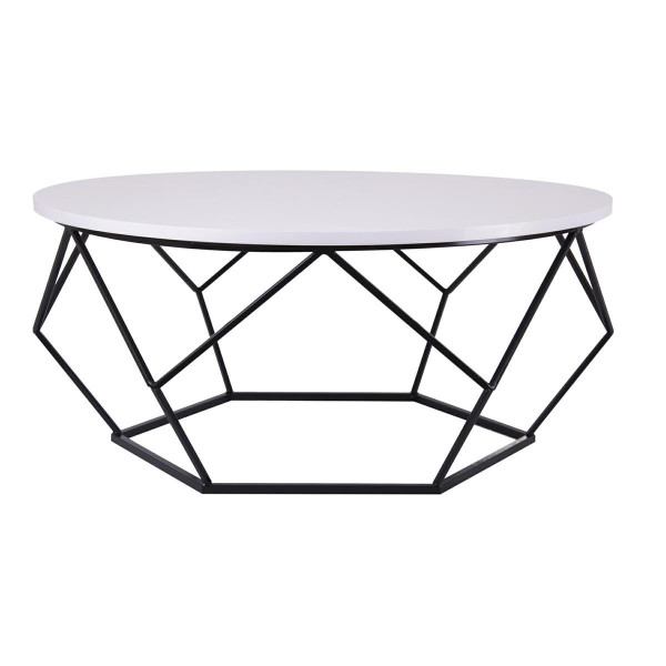 Stolik kawowy Diamond 90 cm czarno biały LOFT 86853