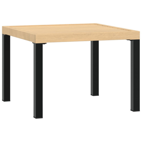 Stolik kawowy do ogrodu, czarny, 55x55x39,5 cm, malowana stal 630382