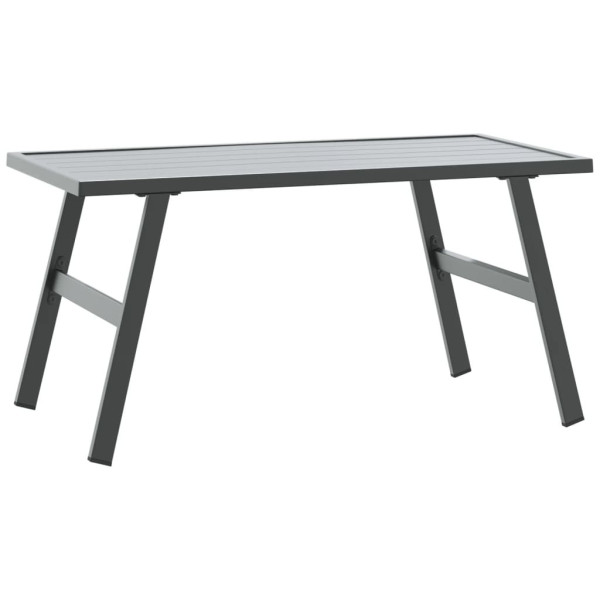 Stolik kawowy do ogrodu, czarny, 90x45x35 cm, malowana stal 630552