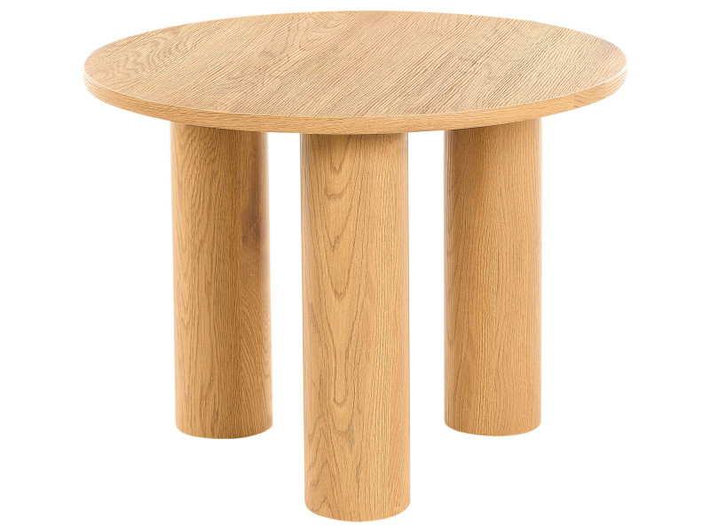 Stolik kawowy do salonu okrągły MDF jasny 452869