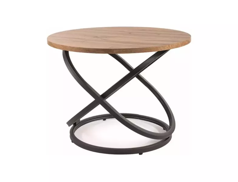 Stolik kawowy EOS D 60x60 dąb artisan / czarny okrągły 874118