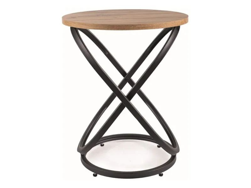 Stolik kawowy EOS E 45x45 dąb artisan/ czarny okrągły 874135