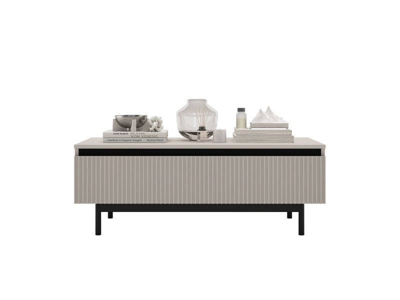 Stolik kawowy Glamour prostokątny Kaszmir Mat Czarna Rama 109 cm 1071917