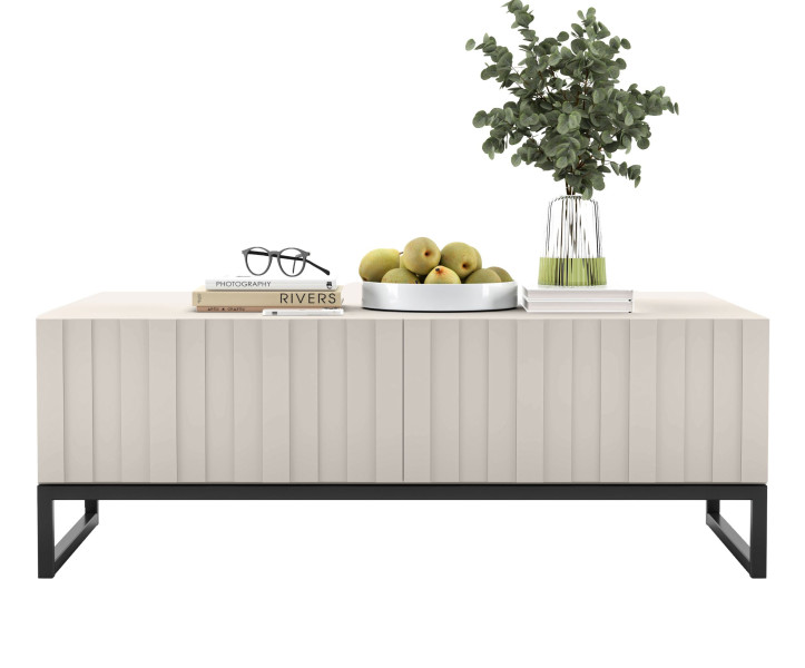 Stolik kawowy Glamour prostokątny Kaszmir Mat Czarna Rama 110 cm 936374