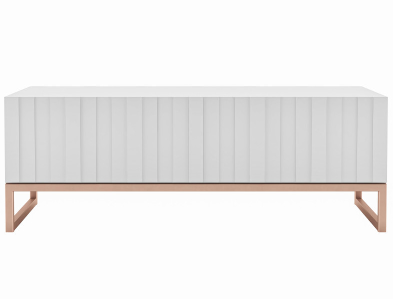 Stolik kawowy Glamour prostokątny ława biały Mat 110 cm 200063