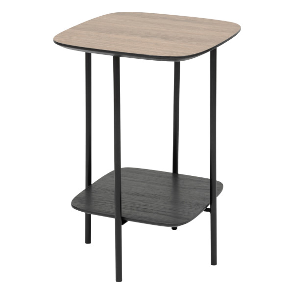 Stolik kawowy Hodia czarny 40x60 cm metalowe nogi nowoczesny 949545