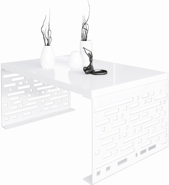 Stolik kawowy Kafelki Nowoczesna Ława Loft Metal Biały+Biały Połysk 917138