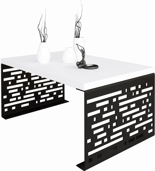 Stolik kawowy Kafelki Nowoczesna Ława Loft Metal Czarny+Biały Mat 917141
