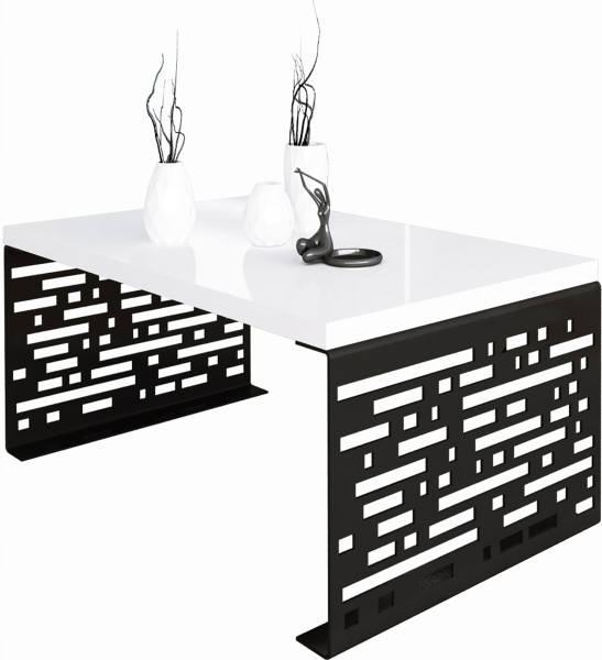 Stolik kawowy Kafelki Nowoczesna Ława Loft Metal Czarny+Biały Połysk 917161