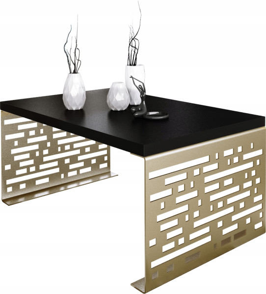 Stolik kawowy Kafelki Nowoczesna Ława Loft Metal Złoty+MiniPearl 917129