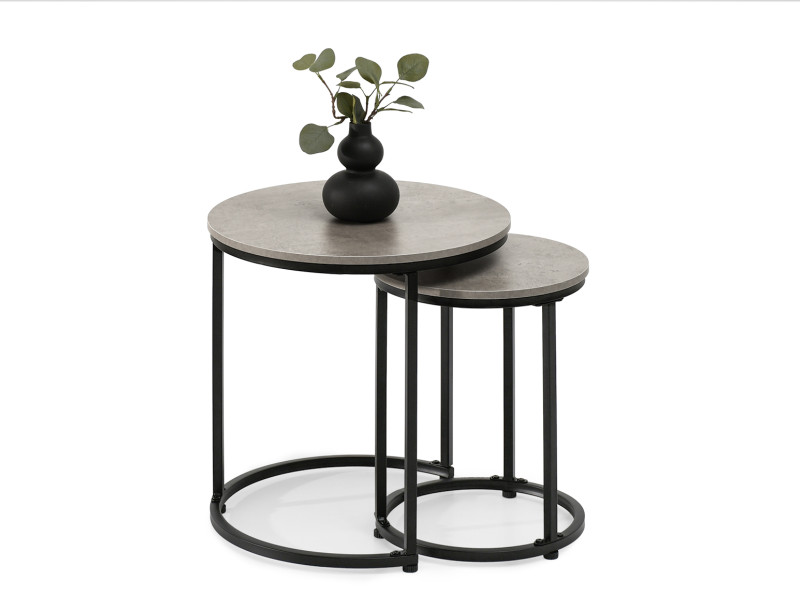 Stolik-kawowy karel-s beton, podstawa czarny 913369