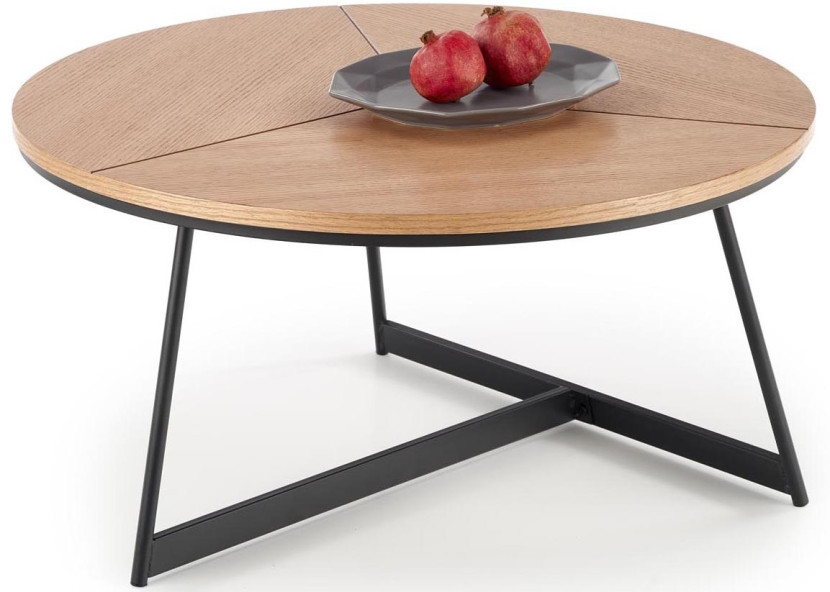 Stolik kawowy Karida dąb naturalny 80x41 cm Loft 784832